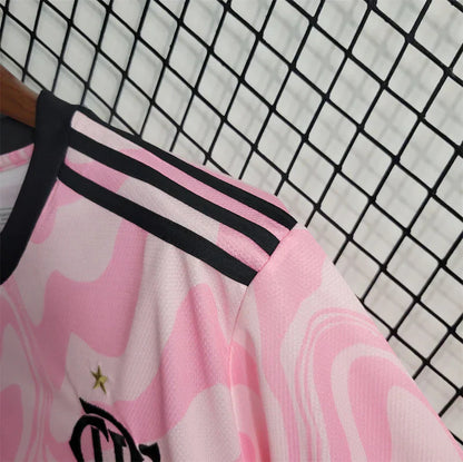 Maillot Flamengo Third Rayé Rose 23/24